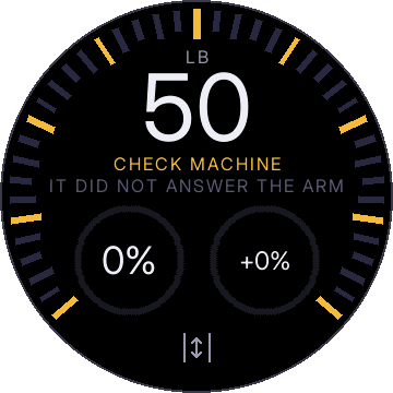CHECK MACHINE, IT DID NOT ANSWER THE ARM