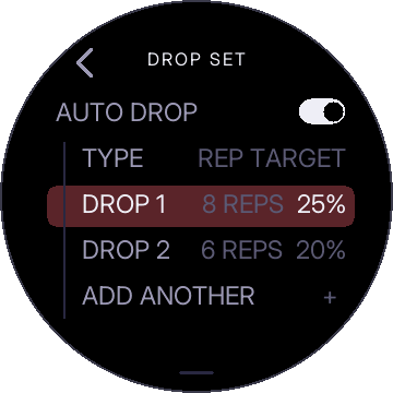 DROP 1 row being edited, the percent field lit