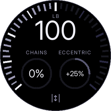 100 lb in white on the dial, both gauges idle